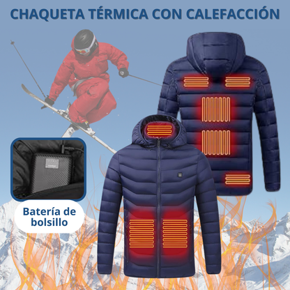 Chaqueta Calefactable USB Hombre - 9 Áreas de Calor