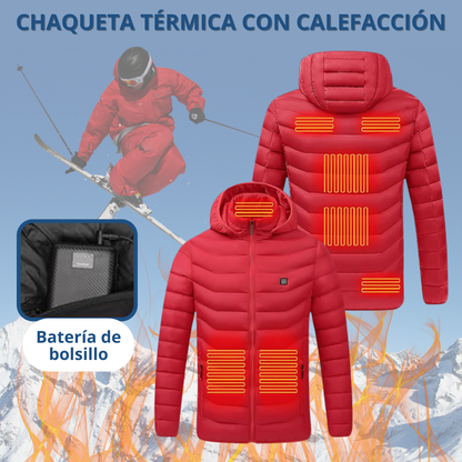 Chaqueta Calefactable USB Hombre - 9 Áreas de Calor